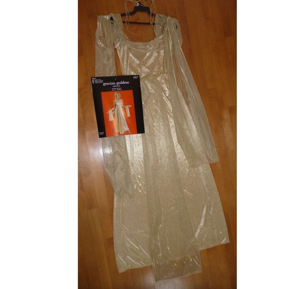 Womens Gold GRECIAN GODDESS Costume Sz MED nwt